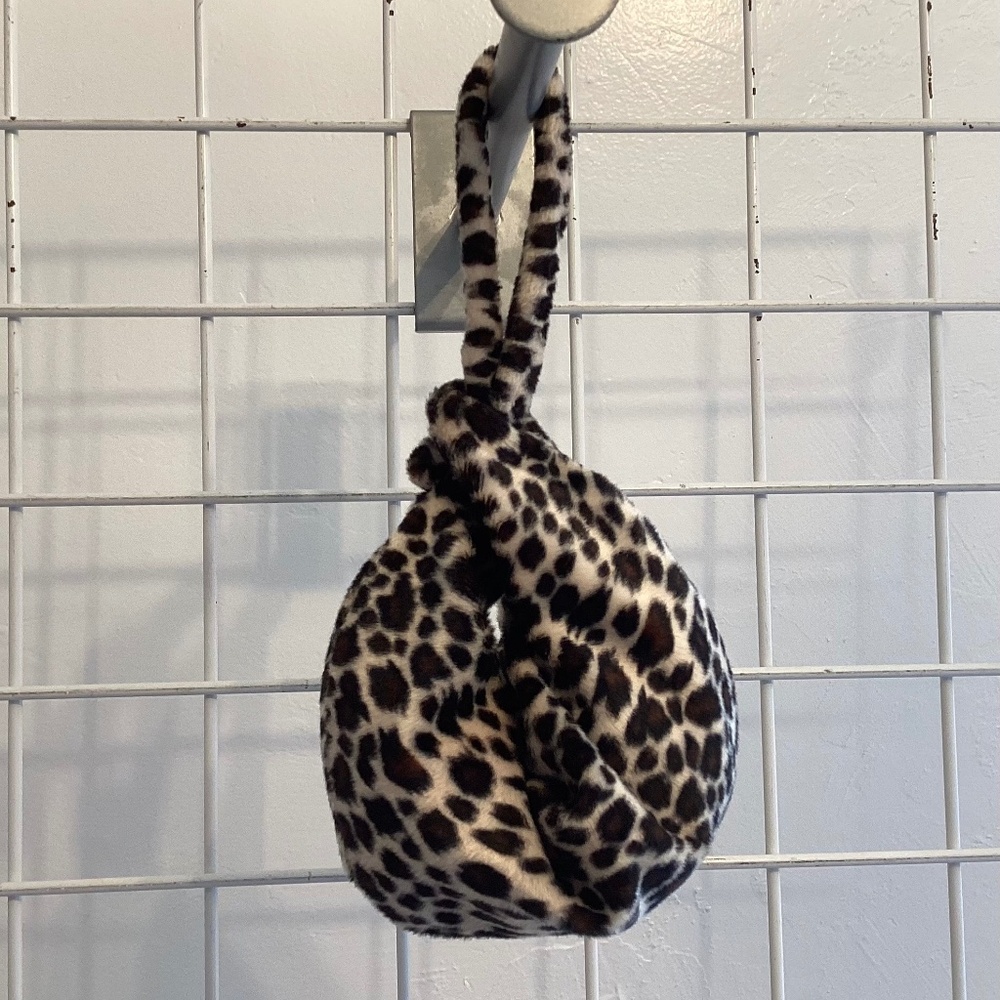 Leopard Fortune Cookie Wristlet Bag